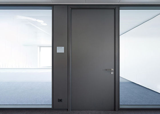 Steel Solid Fire Rated Glass Partition 90mm Fire Proof Glass Wall Partition System