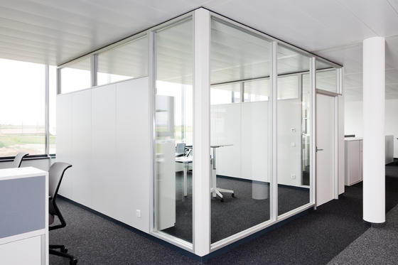 Aluminum Frame Glass Partition Wall System - Customizable Sizes