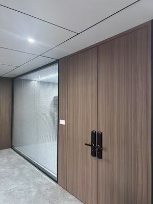 Custom Aluminum Frame Glass Doors 5-12mm Clear Tempered
