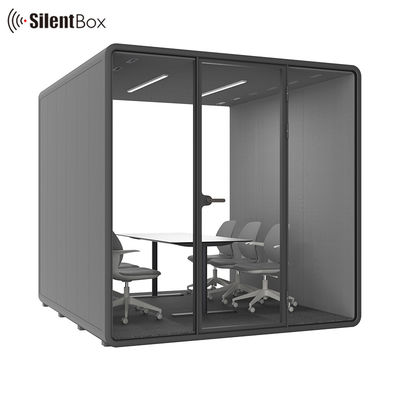 Modular Office Meeting Pod with STC30dB Soundproofing and 100-240V Power Supply for Private Meetings