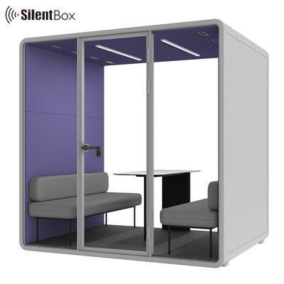 Stand Alone Meeting Pod in Private Space Soundproof Glass Booth Portable Office for Work
