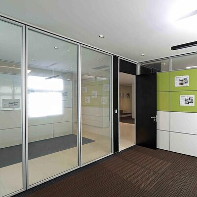 Office Demountable Solid Wall Partition System Reusable Wooden Partition