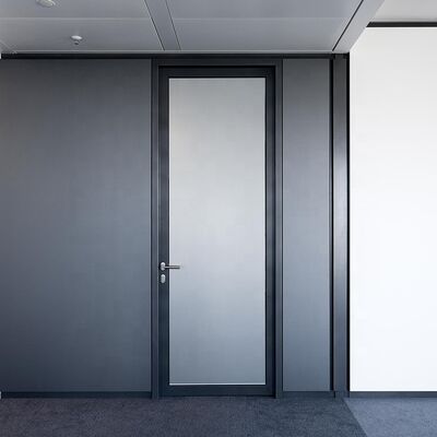 Office Aluminum Glass Partition Wall Framed Glass Partition Vertical Framing Partition Profile