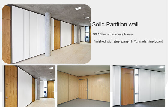 OEM Office 10mm Tempered Gass Wall Wooden Panel Partition Glass Partition for Conference Cubicles