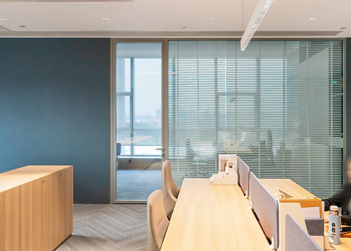 Custom Aluminum Partition Wall with Soundproofing and LED Lighting