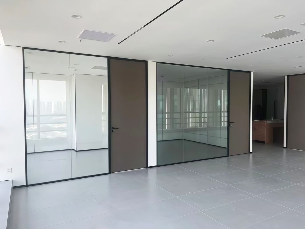 Aluminum Frame Glass Partition Wall System - Customizable Sizes