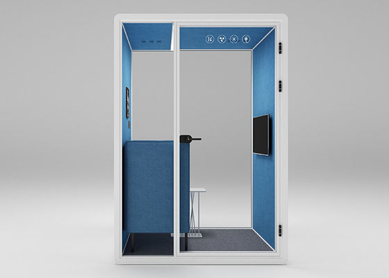 Kantor Telepon Kantor yang Mendiamkan Soundproof Sekitar 35dB Ukuran Tengah Untuk 1 - 2 Orang