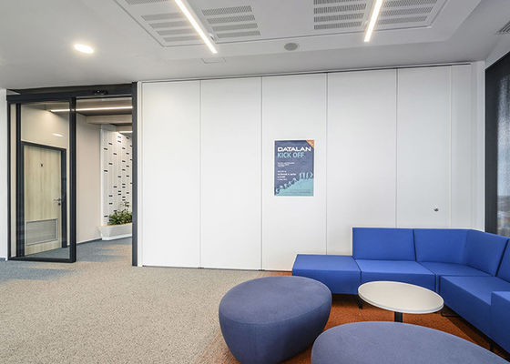 dinding partisi padat modular yang dapat disesuaikan melamin papan dinding partisi panel baja mengurangi 48db