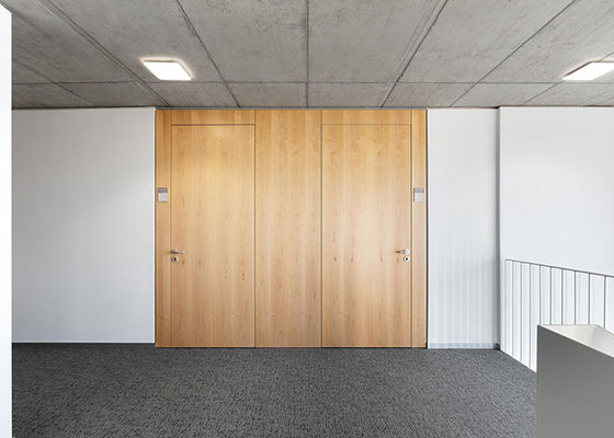 dinding solid partisi akustik dirasakan 45db+- mengurangi kebisingan panel baja melamin papan warna putih