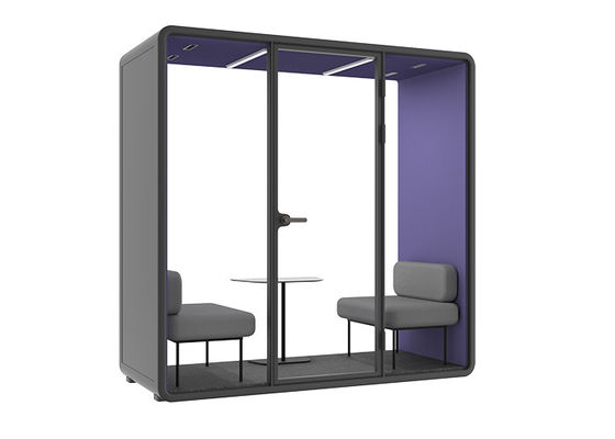 Private Talking Phone Booth Learning Pods dengan sofa nyaman dengan ventilasi