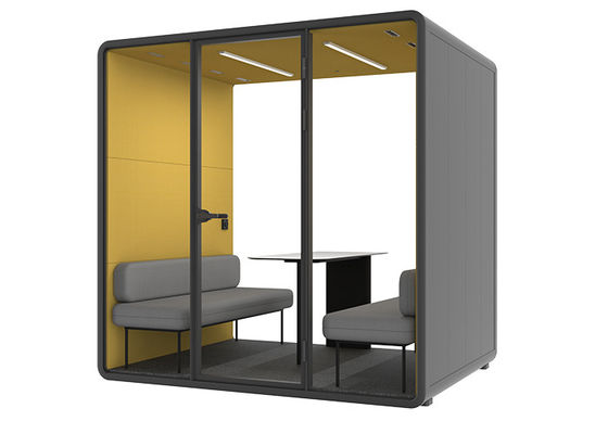 Memastikan kerahasiaan selama pertemuan Kabin yang tenang Ukuran besar dengan sofa ventilasi yang superior