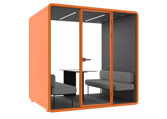 soundproof kantor pod dukungan memasang sistem kontrol akses untuk menunjukkan produk di pameran dan berbicara di stan diam