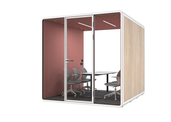 Grosir Disesuaikan Besar Soundproof Modular Indoor Outdoor Multi-Person Kantor Meeting Pod Booth Akustik Kantor Pods