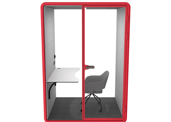perpustakaan kecil ruang soundproof pods untuk studi pribadi bingkai aluminium kabin telepon laminated panel polyester kaca