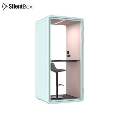Silent Booth Acoustic Phone Booth dengan catu daya 100-240V 12V-USB dan sirkulasi udara berisik rendah