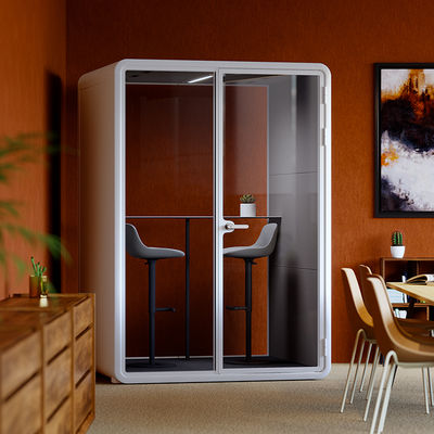 Modul Pertemuan Senyap Akustik Berukuran Menengah dengan 12V-USB untuk Ruang Kerja Pribadi Berganda