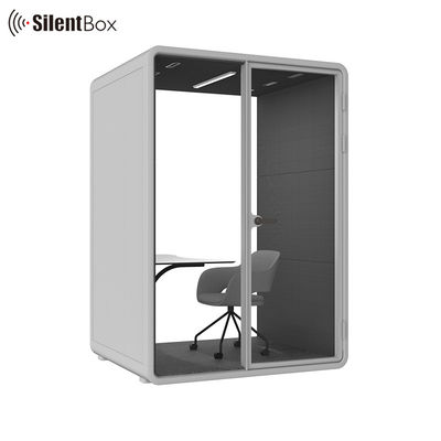 Modern Steel Frame Soundproof Booth dengan Sistem Ventilasi untuk Kantor Pribadi dan Meeting Pod